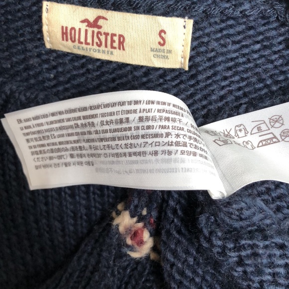 Hollister Navy Blue Crew Neck Sweater Soft Size S - Picture 7 of 8